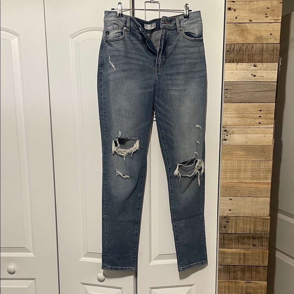 KanCan Ripped Skinny Jeans in Blue